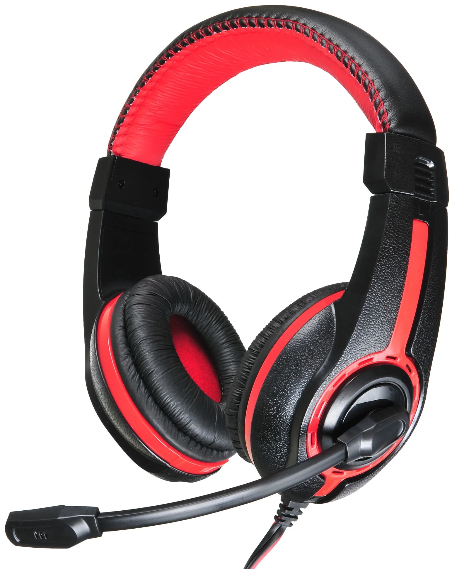 Наушники с микрофоном Oklick HS-L200 черный/красный 2м мониторные (Y-819)