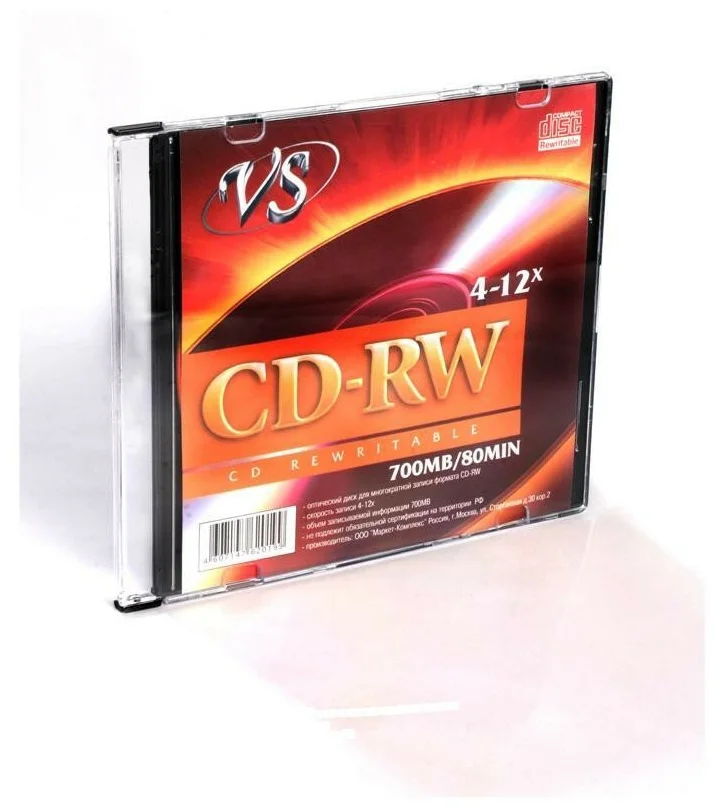 Диск CD-RW TDK 700Mb 4-12x Slim box (1шт)