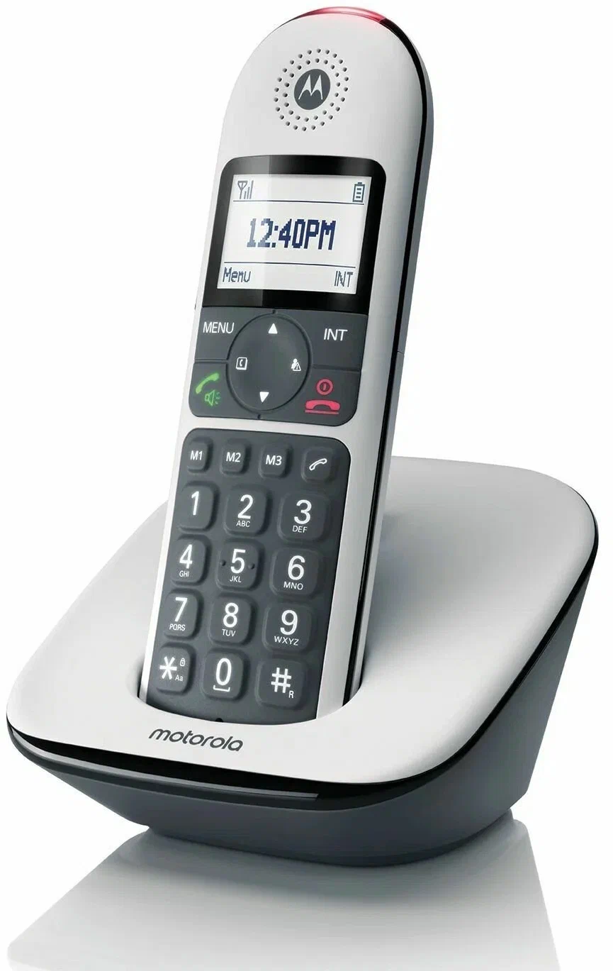 Р/Телефон Dect Motorola CD5001 <база + трубка/150 номеров/черный/белый> (107CD5001WHITE)