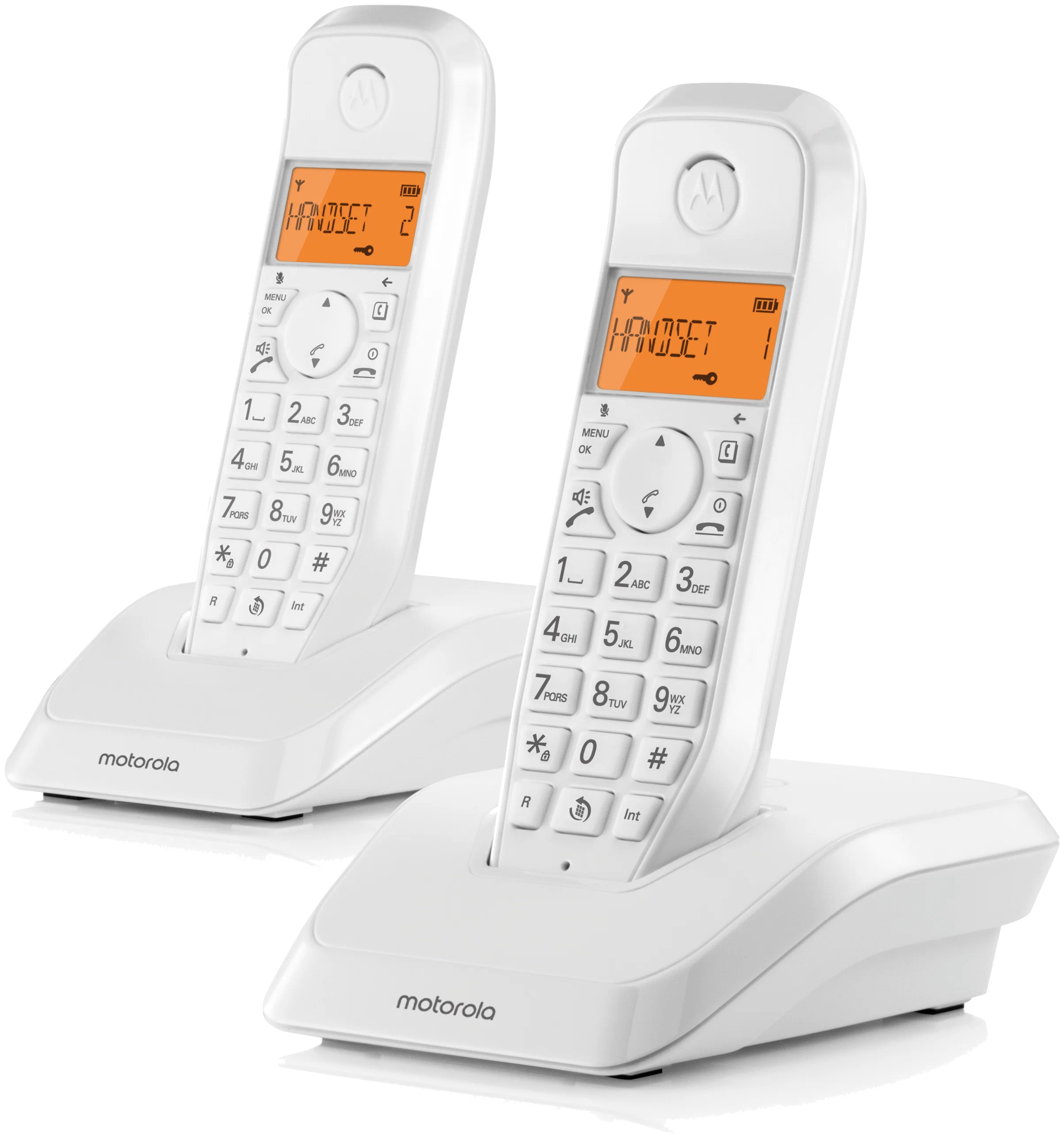 Р/Телефон Dect Motorola S1202 <база, две трубки (DUO)/50 номеров/белый> (107S1202WHITE)