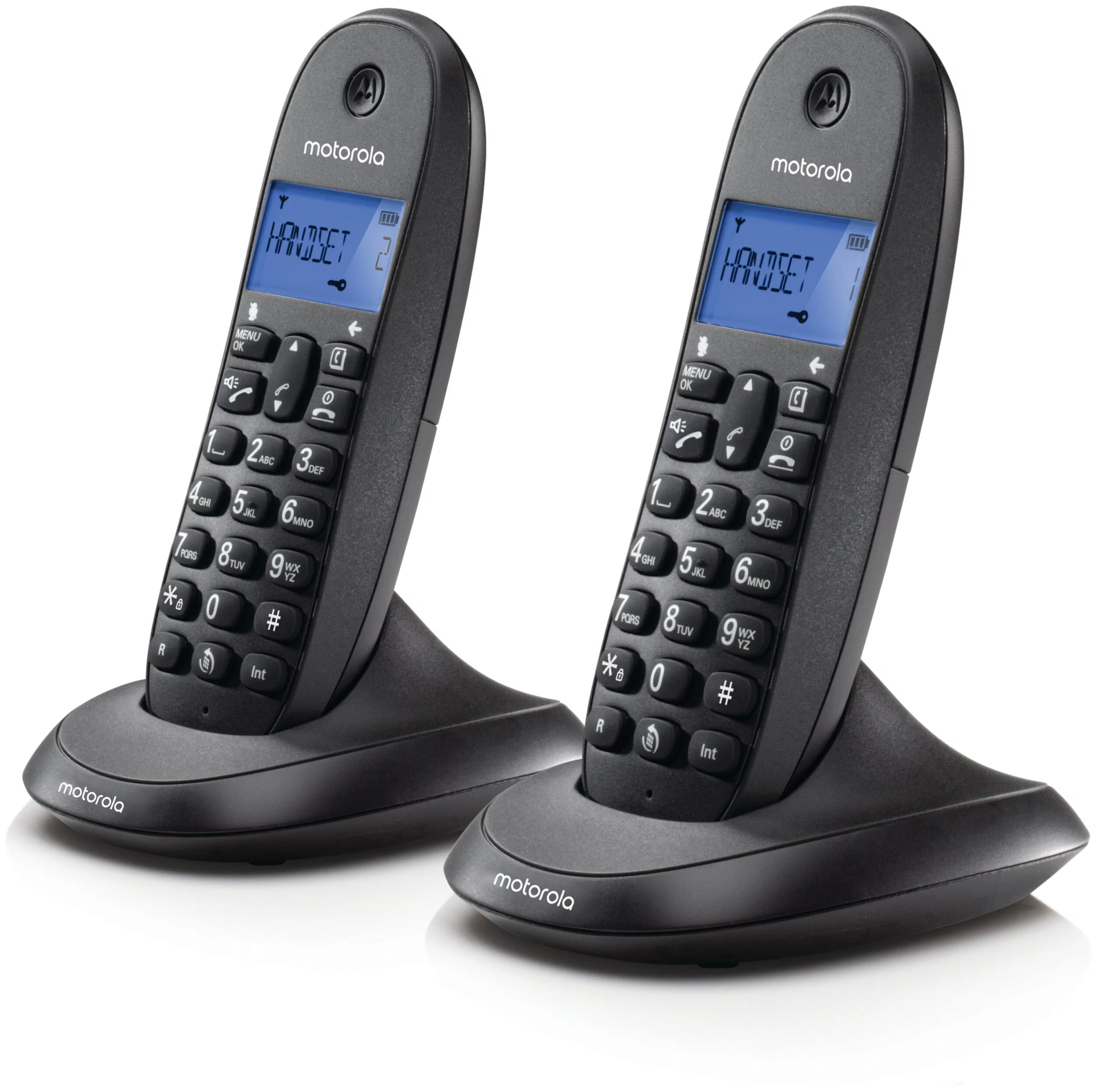 Р/Телефон Dect Motorola C1002LB+ <база, две трубки (DUO)/50 номеров/черный> (107C1002LB+)