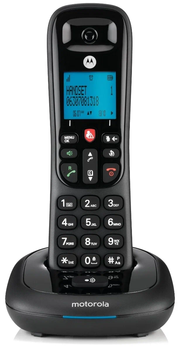 Р/Телефон Dect Motorola CD4001 <база + трубка/50 номеров/черный> (107CD4001)