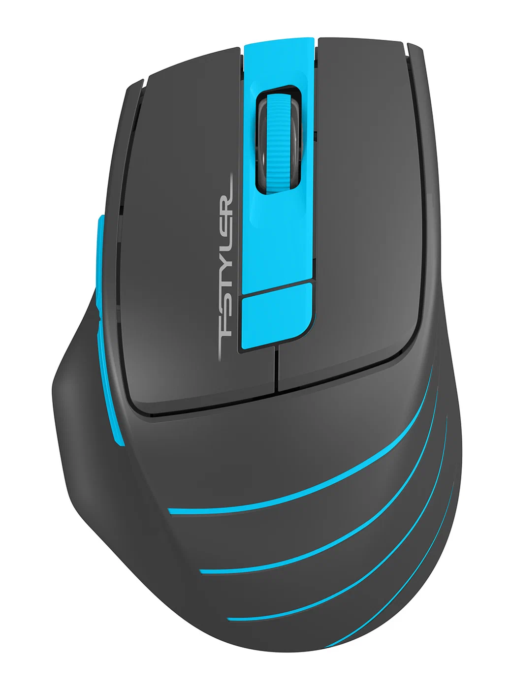 Мышь A4TECH Fstyler FG30S silent <беспроводная/2000dpi/кнопок 5/USB/батарейки AA/серый-синий>
