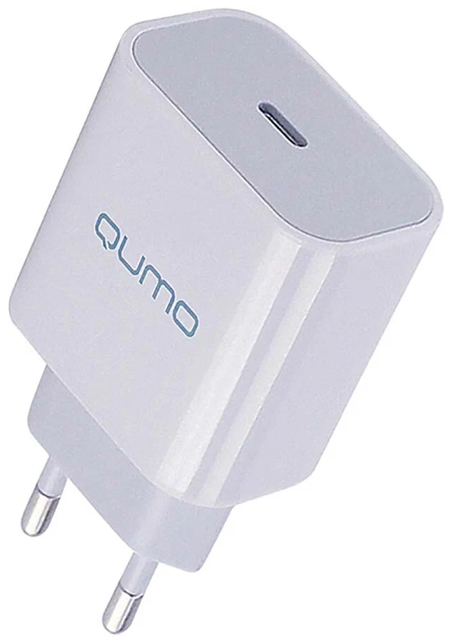 Зарядное устройство сетевое 1xUSB-C 20W белый Qumo (Charger light 0051)