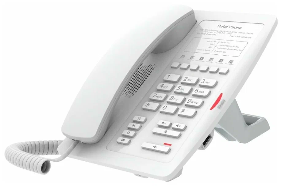 Телефон VoIP Fanvil H3W белый (SIP/2линии/3.5"LCD(320x480 White)/Wi-Fi/2xRJ45/RJ9/PoE) с БП 220V