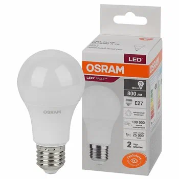 Светодиодная лампа Value OSRAM 4058075578852 <10Вт/Е27/2700К/800Lm/180C>