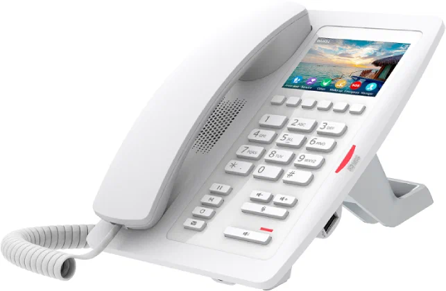 Телефон VoIP Fanvil H5W белый (SIP/2линии/3.5"LCD(320x480 Color)/Wi-Fi/2xRJ45/RJ9/PoE) с БП 220V