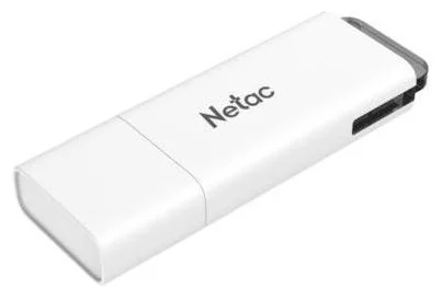 Флеш диск USB2.0 128Gb Netac U185 (белый/пластик/коплачек/NT03U185N-128G-20WH)