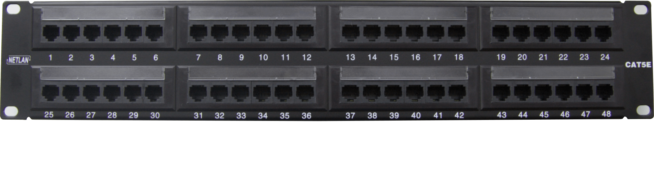 Пять портов. NETLAN EC-URP-48-ud2. Коммутационная панель 19