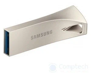 Флеш диск USB3.1 128GB Samsung BAR Plus (R300/W50/серебристый/металл) (MUF-128BE3/APC)