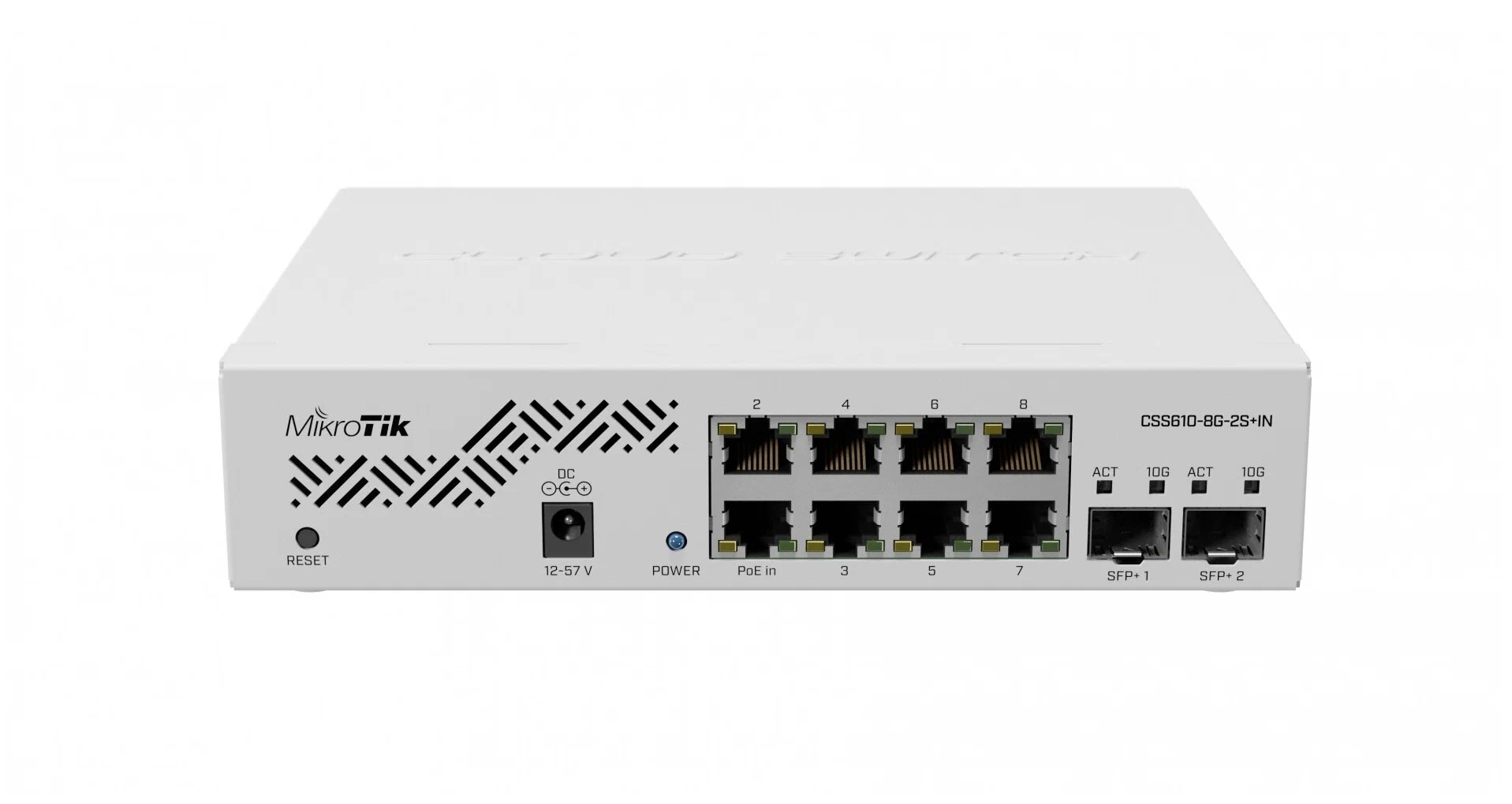 Коммутатор 8-port 1Gbit MikroTik CSS610-8G-2S+IN (8xRJ45/2xSFP+/Layer 3/SwOS)