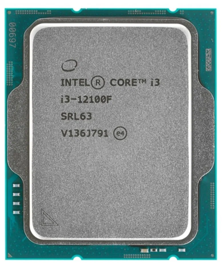 Процессор 1700 Intel Core i3 12100F AlderLake-S (4C/8T/3.3-4.3GHz/12Mb/14nm/89W) OEM