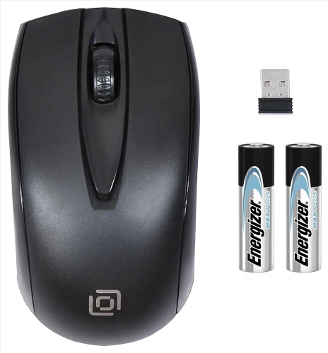 Мышь Oklick 540MW <беспроводная/оптическая/1200dpi/2кнопки/MTBF 3млн/61x110x35мм/бат.AAA/USB/черный>