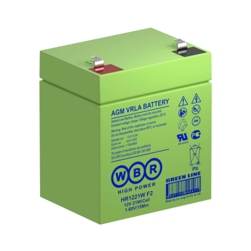 Батарея аккумуляторная 12V/5Ah WBR HR1221W (107x90x70мм/1.9кг) Батарея аккумуляторная 12V/5Ah WBR HR1221W (107x90x70мм/1.9кг)