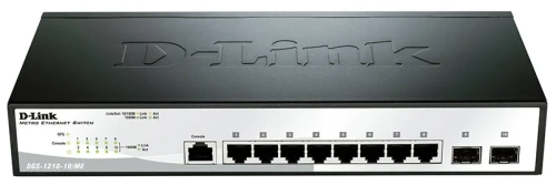 Коммутатор 8-port 1Gbit D-Link DGS-1210-10/ME (2xSFP/Console/Layer 2)