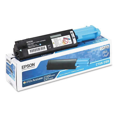 Тонер-картридж Epson C13S050189 к AcuLaser C1100/CX11N (Сyan), ресурс 4000 стр.