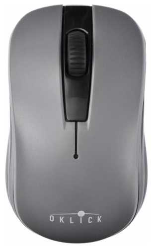 Мышь Oklick 445MW <оптическая/1200dpi/3кнопки/беспроводная/серый/1xAA/USB>
