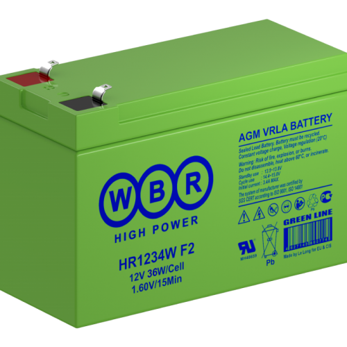 Батарея аккумуляторная 12V/9Ah WBR HR1234W F2 (151x65x94mm/2.7kg) Батарея аккумуляторная 12V/9Ah WBR HR1234W F2 (151x65x94mm/2.7kg)