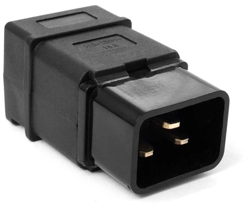 Вилка Lanmaster LAN-IEC-320-C20 IEC 60320 C20 16A 250V black