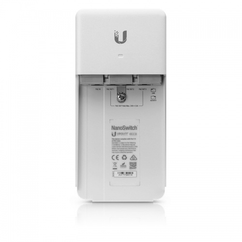 Коммутатор 4-port 1Gbps Ubiquiti NanoSwitch <PoE/-30 +70°C/всепогодный корпус>