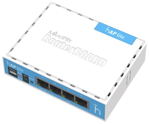 Маршрутизатор MikroTik hAP lite classic (RB941-2nD) <802.11n/b/g 100Mbps/MIMO2x2/4x100 Eth/2.4 ГГц/-20°C +70°C>