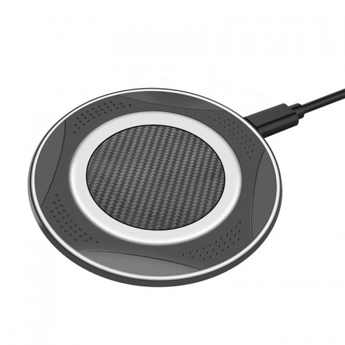 З/У беспроводное Q22 черное (5V 1A/карбон)