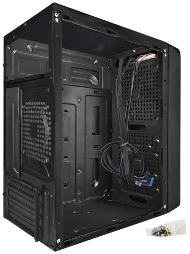 Корпус mATX Exegate BAA-108 (Black/400W/2xUSB2.0/2xminiJack/24+4 pin/EX283125RUS)