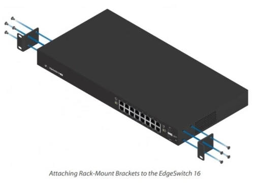 Коммутатор Ubiquiti EdgeSwitch 16-150W <ES-16-150W> (16x1Gbit PoE 122W/2xSFP)