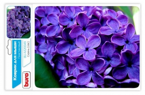 Коврик для мыши Buro BU-M20049 (пластик, губчатая резина/230х180х2мм/сирень)