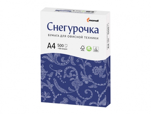 Бумага офисная A4 "Снегурочка", 80 г/м2, 146% CIE, 500 листов
