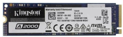 Накопитель SSD Kingston PCI-E x4 1000Gb SA2000M8/1000G A2000 M.2 2280
