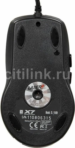 Мышь A4 XL-750BH Bronze Mask <лазерная/600-2500dpi/7 кнопок/3x Click/чёрная/игровая/USB>