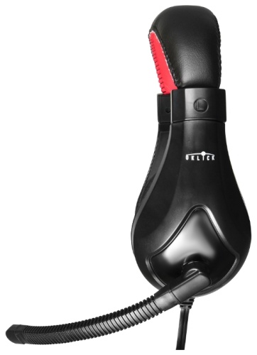 Гарнитура Oklick HS-L100 (закрытые/2,2м/20–20000 Hz/рег.громкости/черный+красный)