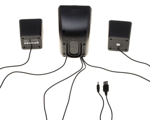 Колонки 2.1 Oklick OK-420 <11Вт(2x3Вт+5Вт)/20Гц–18кГц/USB/пластик/черный>