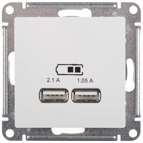 Розетка Atlas Design <белый/1,05А/1порт/USB> Розетка Atlas Design <белый/1,05А/1порт/USB>