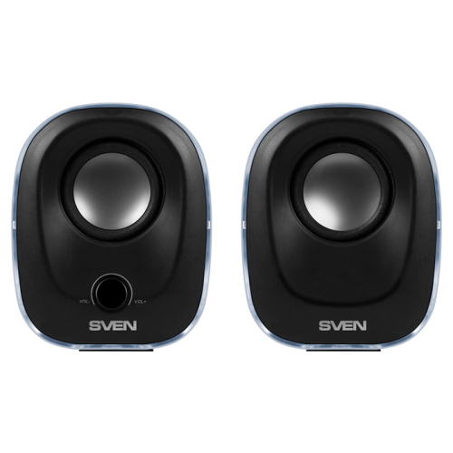 Колонки 2.0 Sven 330 <чёрный/2х2.5 Вт/90 - 20 000Гц/пластик/подсветка/USB>
