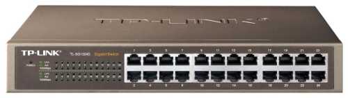 Коммутатор 24-port 1Gbps TP-Link TL-SG1024D (1U 13"(294мм)/металл/стоечный/8000MAC/48Gbits)