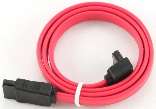 Кабель SATA  интерфейсный ,50см,угловой,экран,7pin/7pin,красный,Gembird (CC-SATA-DATA90)