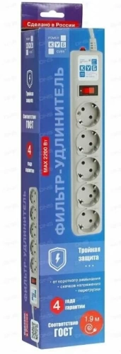 Сетевой фильтр 1.9m КУБ (Power Cube) SPG(5+1)-B-6 (6 розеток(5+1 без заземления)/белый/10А) Сетевой фильтр 1.9m КУБ (Power Cube) SPG(5+1)-B-6 (6 розеток(5+1 без заземления)/белый/10А)