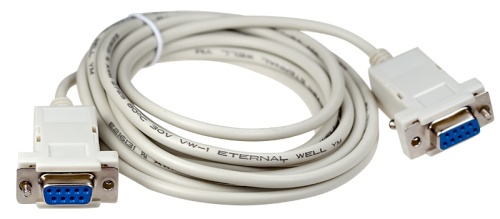 Кабель RS-232(DB9F) - RS-232(DB9F) соединитель 3м, 0-модемный,экран,серый,Gembird (CC-134-10)