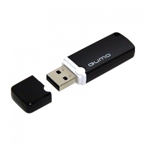 Флеш диск USB2.0 32Gb Qumo Optiva-02 <чёрный/пластик/колпачок> (QM32GUD-OP2-black)