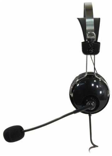 Наушники A4 HS-7P <накладные/черный/20Гц-20КГц/2.5м>