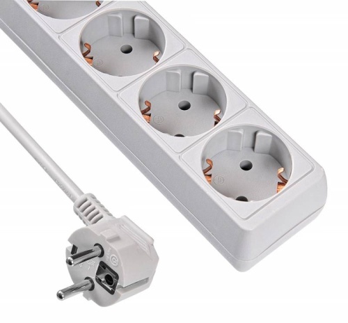 Сетевой фильтр 3,0м Buro 500SL-3-G (5 розеток) серый (пакет ПЭ)