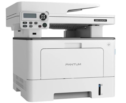 МФУ лаз. A4 Pantum BM5100ADN <40стр-мин/первая 6.9сек/1200dpi/DADF/Duplex/USB/LAN/белый-серый>