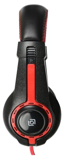 Наушники с микрофоном Oklick HS-L200 черный/красный 2м мониторные (Y-819)
