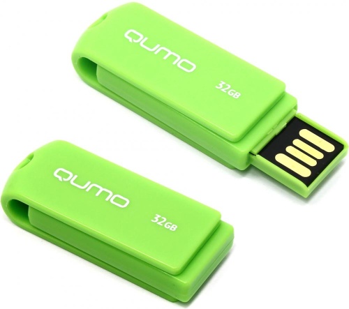 Флеш диск USB2.0 32Gb Qumo Twist Pistachio фисташковый