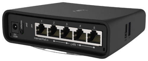 Маршрутизатор MikroTik hAP ac2 (RBD52G-5HacD2HnD-TC) (802.11n+ac/2.4+5.0GHz/MIMO 2x2/5x1Gbit/-40 +50°C/RouterOS Level4)