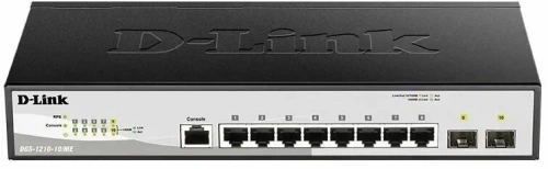 Коммутатор 8-port 1Gbit D-Link DGS-1210-10/ME (2xSFP/Console/Layer 2)