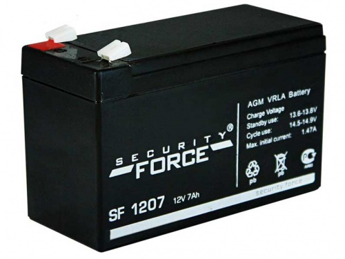 Батарея аккумуляторная 12V/7Ah Security Force SF 1207 <151x65x94 мм> Батарея аккумуляторная 12V/7Ah Security Force SF 1207 <151x65x94 мм>