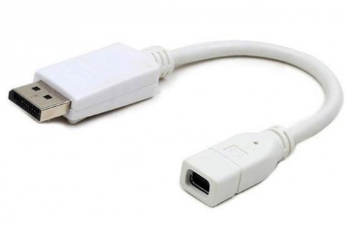 Переходник miniDisplayPort-DisplayPort белый 10см Cablexpert (A-mDPF-DPM-001-W)